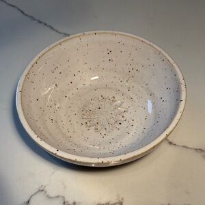 New Handcrafted Speckled Ceramic Decorative Bowl in Cream